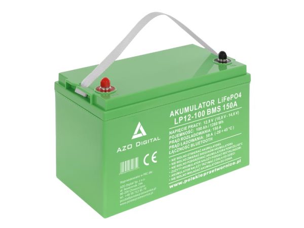 Akumulator LiFePO4 LP12-100 100Ah 12V 150A BMS / Bluetooth / Mata grzewcza