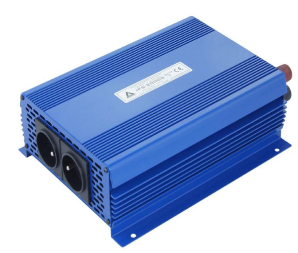 PRZETWORNICA NAPIĘCIA IPS-2000S SINUS 12V/230V 1100W/2000W ECO MODE