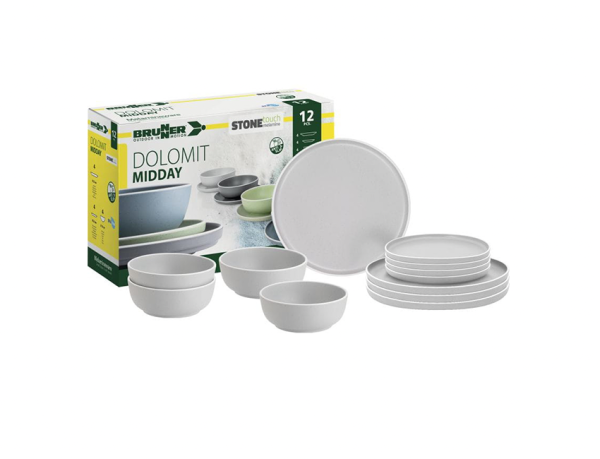 Elegancki zestaw obiadowy Midday Dolomit marki Brunner