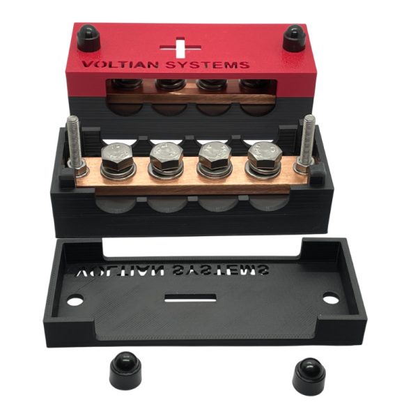 Busbar miedziany Voltian Systems 4P M8 250A 70V – komplet 2 szt. - obrazek 2