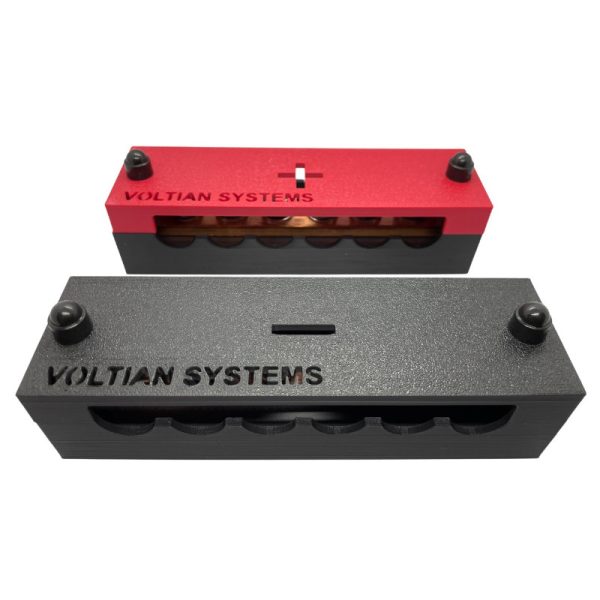 Busbar miedziany Voltian Systems 6P M8 250A 70V – komplet 2 szt.