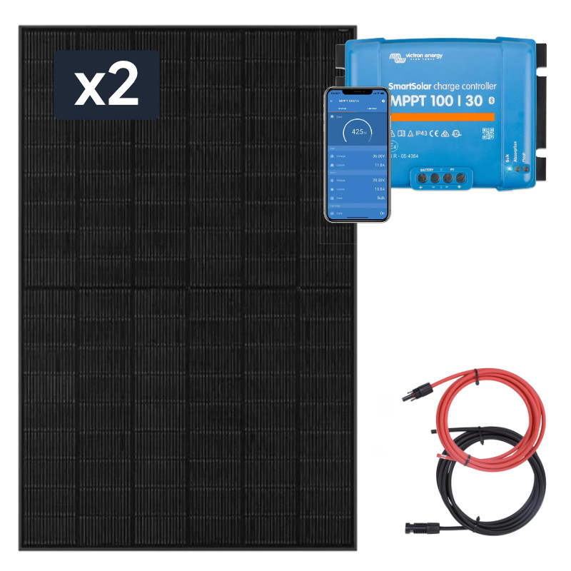Panel słoneczny 2x435W z regulatorem 30A MPPT 24V