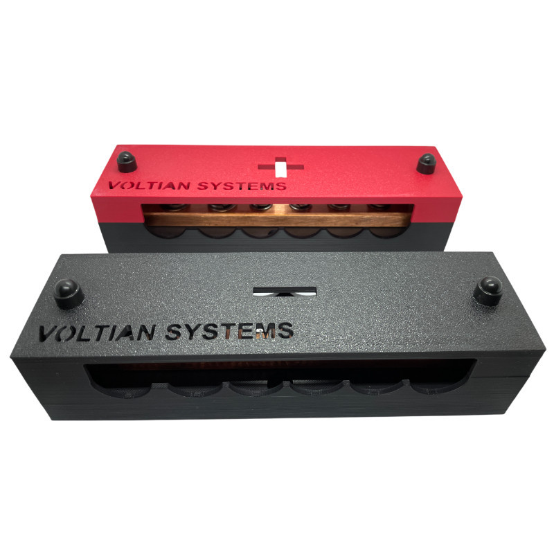 Busbar miedziany Voltian Systems 6P M8/M10 400A 70V – komplet 2 szt.