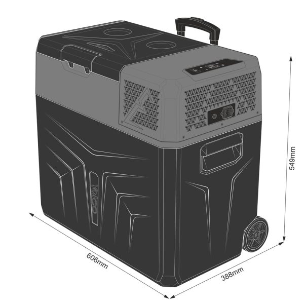 Przenośna lodówka kompresorowa Yolco BCX50 CARBON - obrazek 20