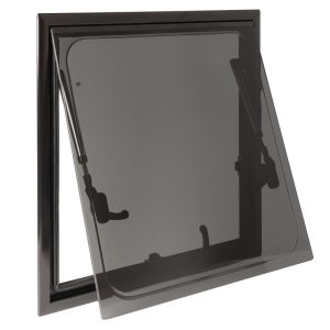 Profilowane okno do kampera- vana z moskitierą i roletą, OMEGA 280 x 380 mm