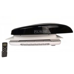 Wentylator dachowy z oświetleniem LED do kampera, PLUS FAN BLACK 400X400 mm