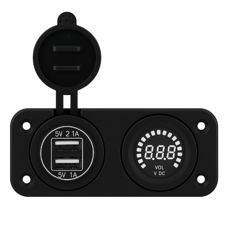 Ładowarka USB Solvian Dual Port 3.1A LED