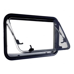 Okno do kampera- vana z moskitierą i roletą, transparentne TETA 500 x 300 mm