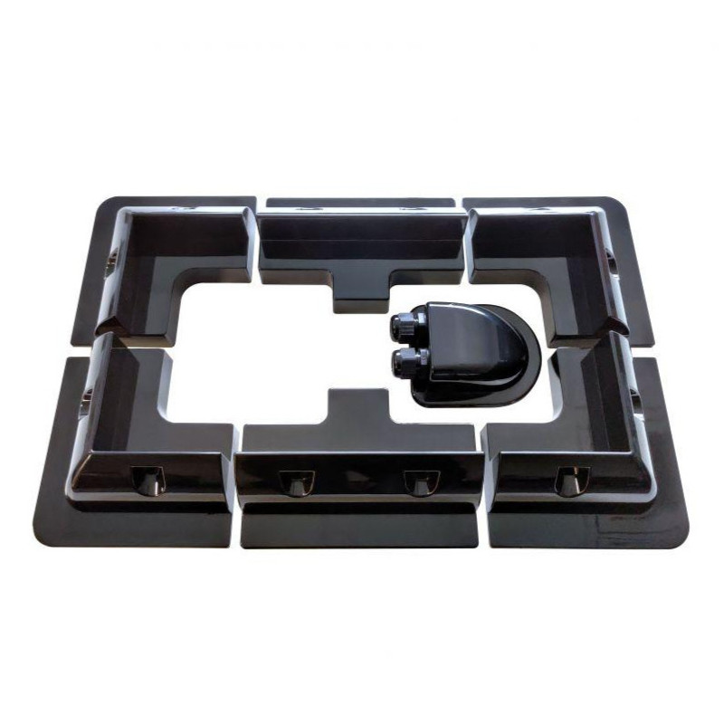 System montażowy 7 elementowy czarny odporny na korozję