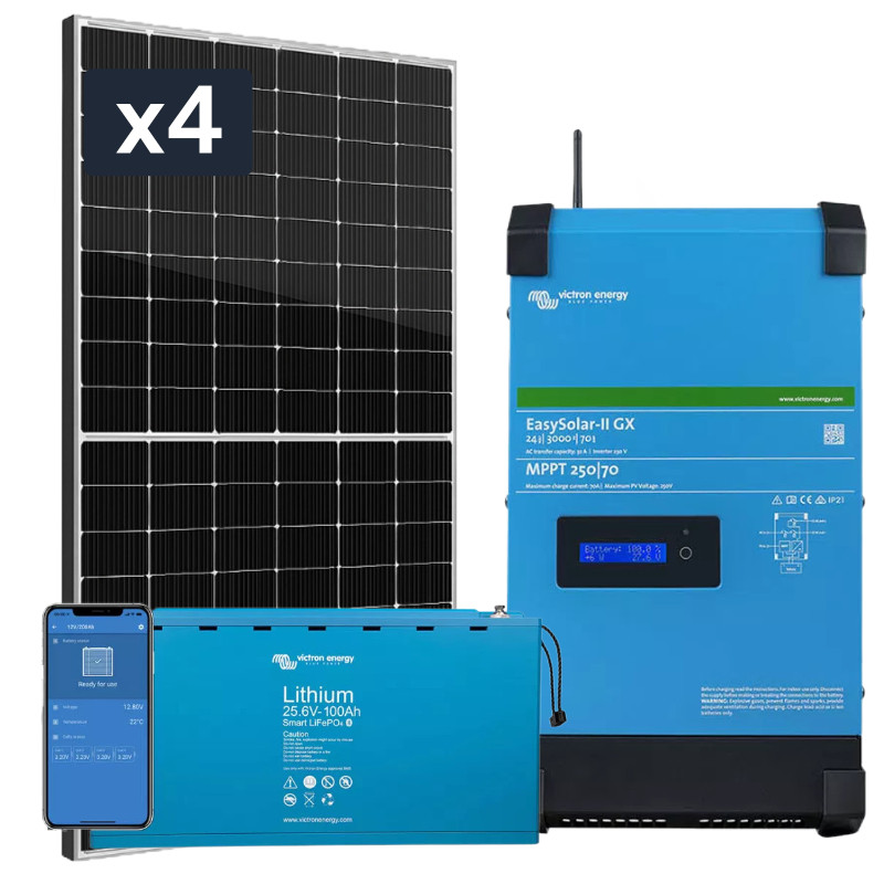 Elektrownia słoneczna pojemność 2.5kWh, 2500W + Panele 1740Wp