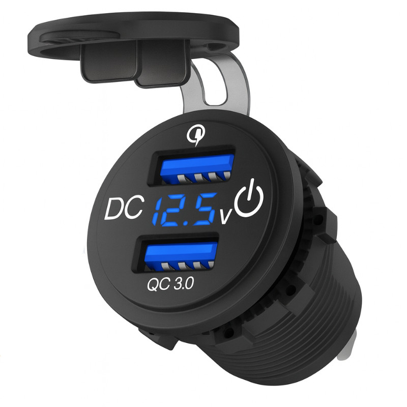 Ładowarka USB Solvian Dual Port LED QC3