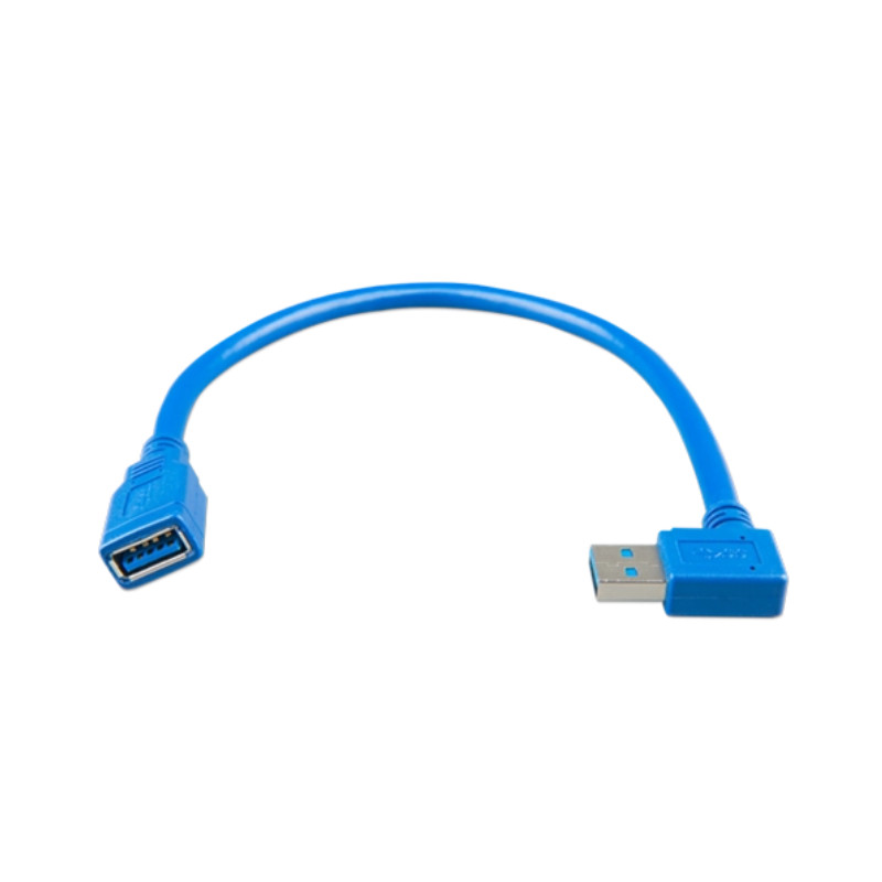 USB extension cable 0,3m one side right angle